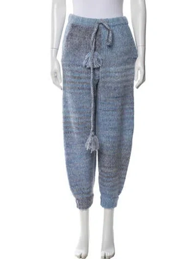 Pre-owned Loveshackfancy Striped Sweatpants In Blue