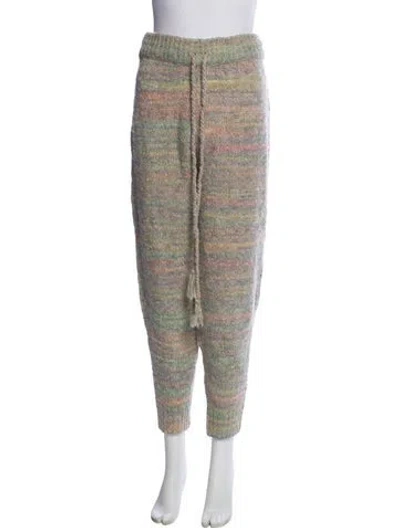 Pre-owned Loveshackfancy Striped Sweatpants In Multicolor