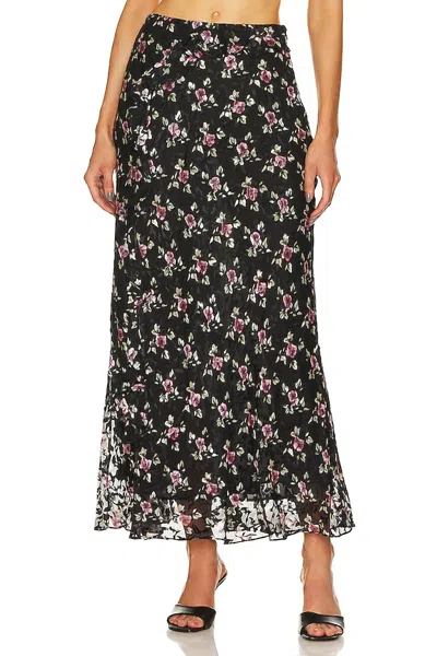 Loveshackfancy Sumi Skirt In Autumn Day In Black