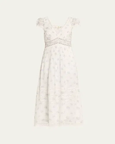 Loveshackfancy Suvi Cotton Midi Dress In White