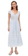 Loveshackfancy Suvi Lace Trim Cocktail Dress In Baby Bluebell