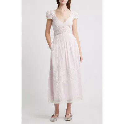 Loveshackfancy Suvi Lace Puff Sleeve Maxi Dress In White