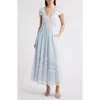 Loveshackfancy Suvi Lace Trim Cocktail Dress In Baby Bluebell