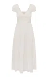 Loveshackfancy Suvi Lace-trimmed Cotton Midi Dress In White