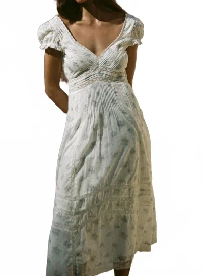 Loveshackfancy Suvi Midi Dress In Arctic Vanilla In White