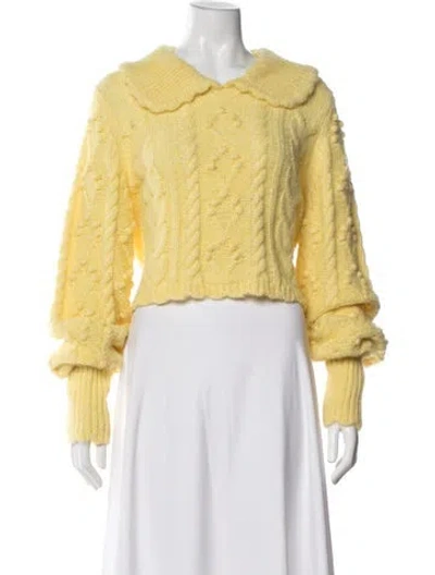 Pre-owned Loveshackfancy Sweater In Yellow