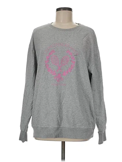 Pre-owned Loveshackfancy Sweatshirt In Gray