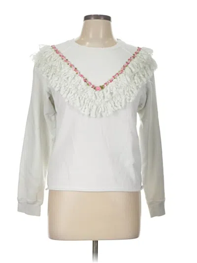 Pre-owned Loveshackfancy Sweatshirt In White