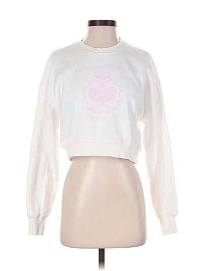 Pre-owned Loveshackfancy Sweatshirt In White