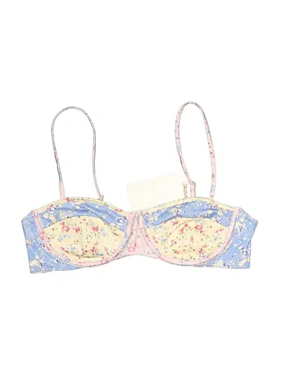 Pre-owned Loveshackfancy Swimsuit Top Blue Swimwear