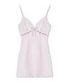 Loveshackfancy Sydow Scallop-trim Tie-front Mini Dress In Purple