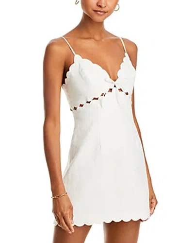 LOVESHACKFANCY LOVESHACKFANCY SYDOW SCALLOPED EDGE MINI DRESS