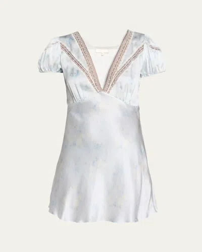 Loveshackfancy Sylara Floral Jacquard Mini Dress In Multi