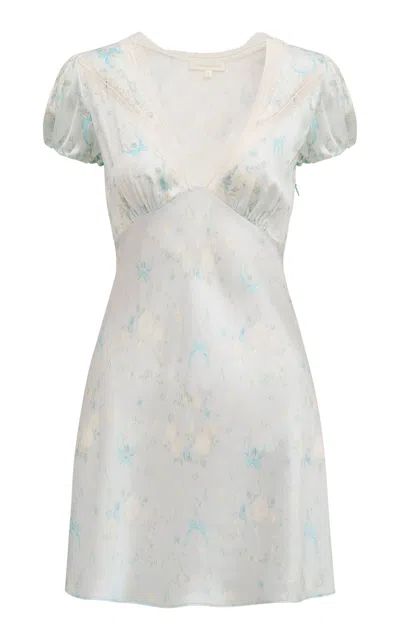 Loveshackfancy Sylara Floral Silk Mini Dress