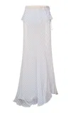 Loveshackfancy Sylette Striped Maxi Skirt In White