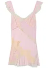 Loveshackfancy Sylvia Lace-embellished Chiffon Mini Dress