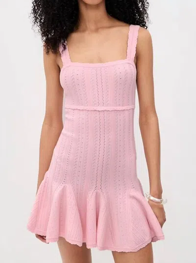 Loveshackfancy Tabatha Mini Dress In Peach Sorbet In Transparent