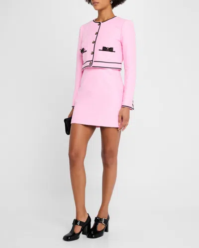 Loveshackfancy Talika Tweed Jacket In Pirouette Pink