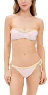 Loveshackfancy Tallie Bikini Set Strawberry Lemonade In Strawberry Lemonade
