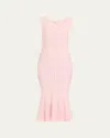 Loveshackfancy Tayleen Stretch Pointelle Midi Dress In Orange