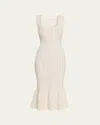 Loveshackfancy Tayleen Stretch Pointelle Midi Dress In White