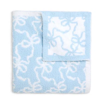 Loveshackfancy Teddy Bow Blanket In Blue