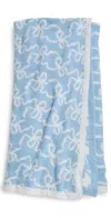 Loveshackfancy Teddy Bow Blanket Blue Moon