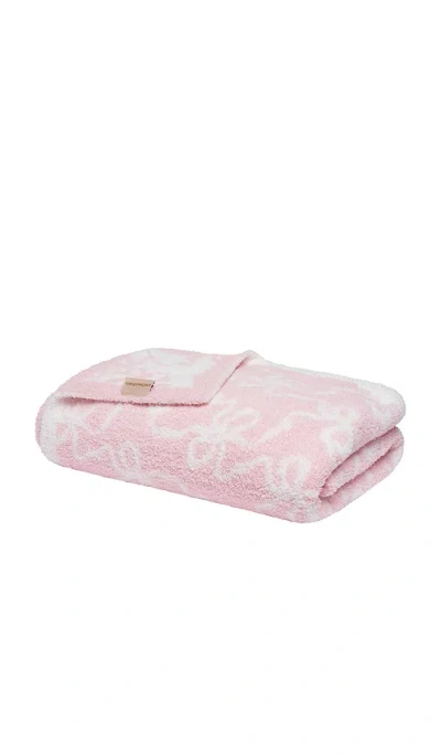 Loveshackfancy Teddy Bow Blanket In Pink