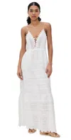 Loveshackfancy Terria Dress Optic White In Red