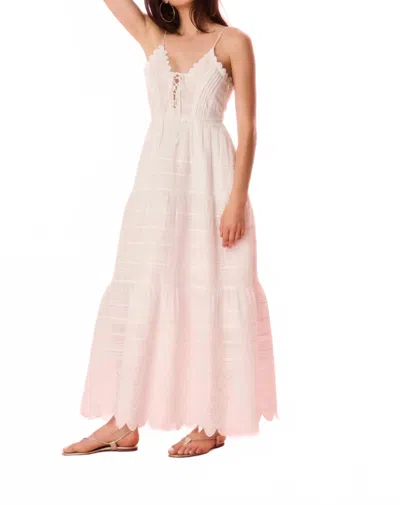 Loveshackfancy Terria Maxi Dress In Optic White In Pink