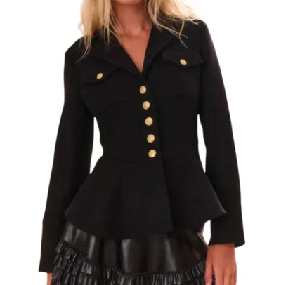 Loveshackfancy Theda Jacket In Black