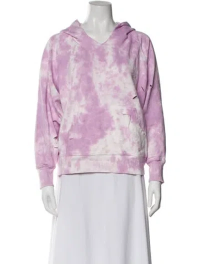 Pre-owned Loveshackfancy Tie-dye Print Crew Neck Sweater In Pink