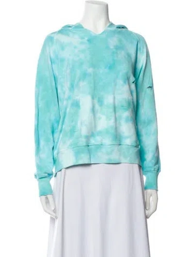 Pre-owned Loveshackfancy Tie-dye Print Crew Neck Sweatshirt W/ Tags In Blue