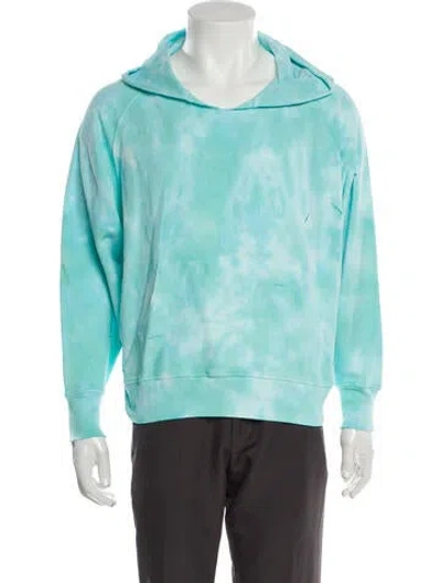 Pre-owned Loveshackfancy Tie-dye Print Crew Neck Sweatshirt W/ Tags In Blue