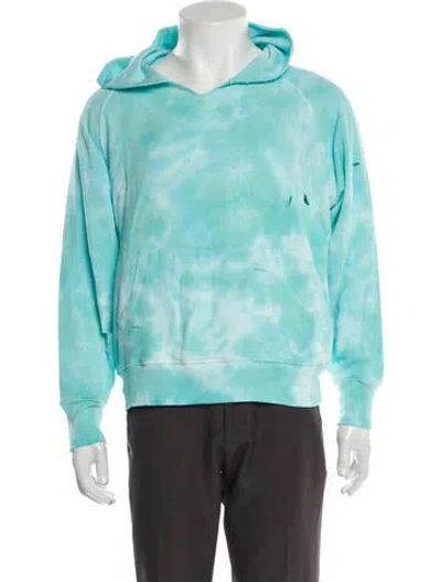 Pre-owned Loveshackfancy Tie-dye Print Crew Neck Sweatshirt W/ Tags In Blue