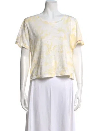 Pre-owned Loveshackfancy Tie-dye Print Crew Neck T-shirt In Multi