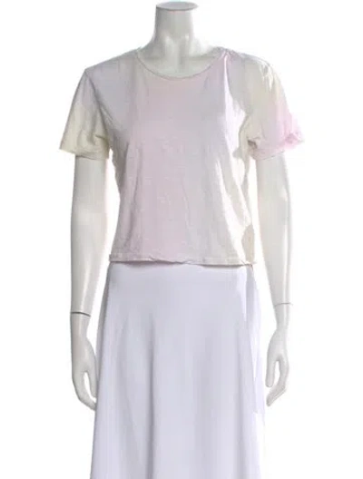 Pre-owned Loveshackfancy Tie-dye Print Crew Neck T-shirt In White