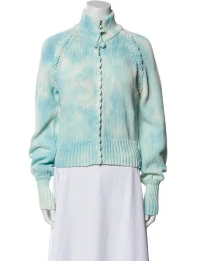 Pre-owned Loveshackfancy Tie-dye Print Denim Jacket In Blue