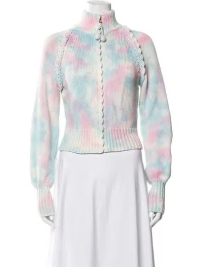 Pre-owned Loveshackfancy Tie-dye Print Jacket In Pink
