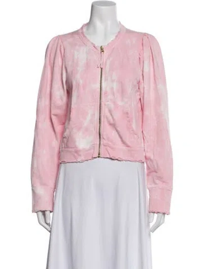 Pre-owned Loveshackfancy Tie-dye Print Jacket In Pink