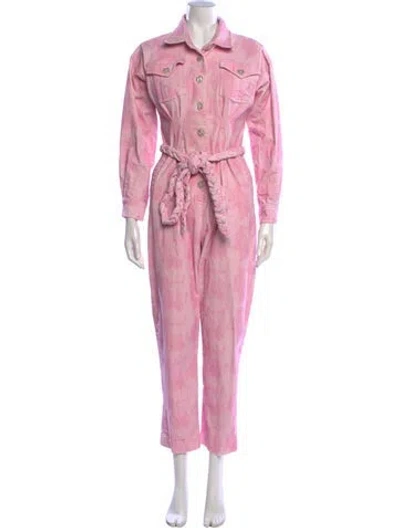 Pre-owned Loveshackfancy Tie-dye Print Jumpsuit In Pink