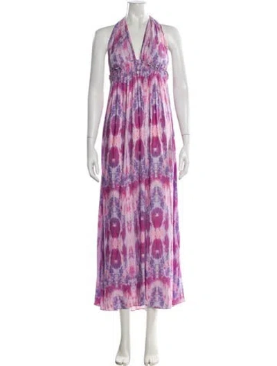 Pre-owned Loveshackfancy Tie-dye Print Long Dress In Multi