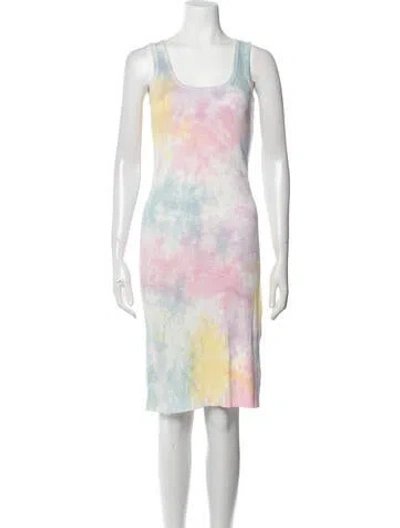 Pre-owned Loveshackfancy Tie-dye Print Midi Length Dress In Multi