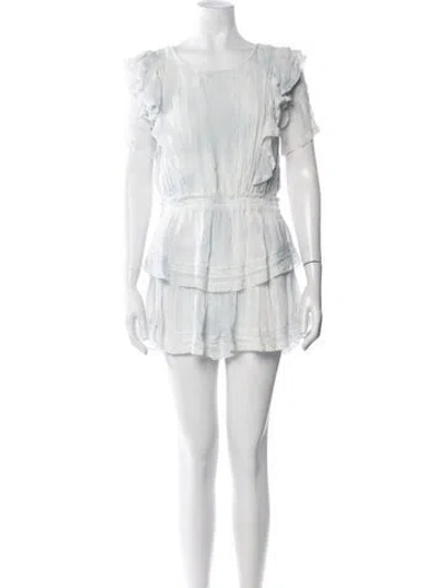 Pre-owned Loveshackfancy Tie-dye Print Mini Dress In Blue