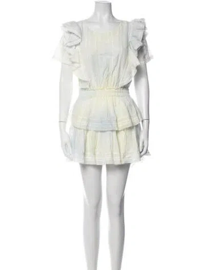 Pre-owned Loveshackfancy Tie-dye Print Mini Dress In Blue
