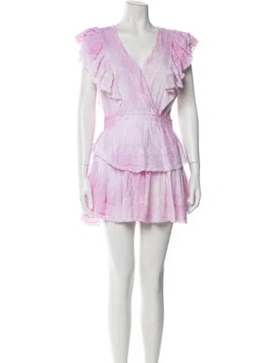 Pre-owned Loveshackfancy Tie-dye Print Mini Dress In Multi