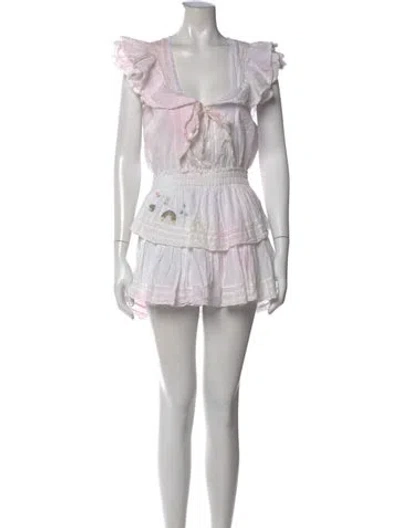 Pre-owned Loveshackfancy Tie-dye Print Mini Dress In Multi