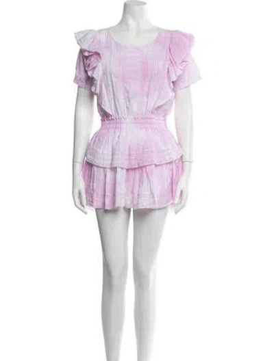 Pre-owned Loveshackfancy Tie-dye Print Mini Dress In Pink
