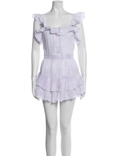Pre-owned Loveshackfancy Tie-dye Print Mini Dress In Purple