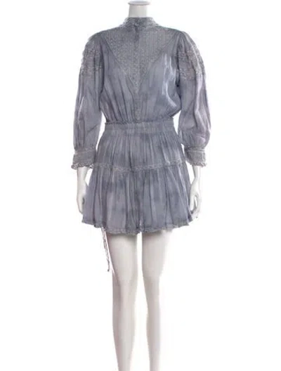 Pre-owned Loveshackfancy Tie-dye Print Mini Dress In Purple